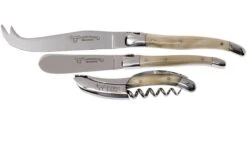 Laguiole En Aubrac Ensemble Vin/fromage 3 Pièces Corne, SFV99PCIH