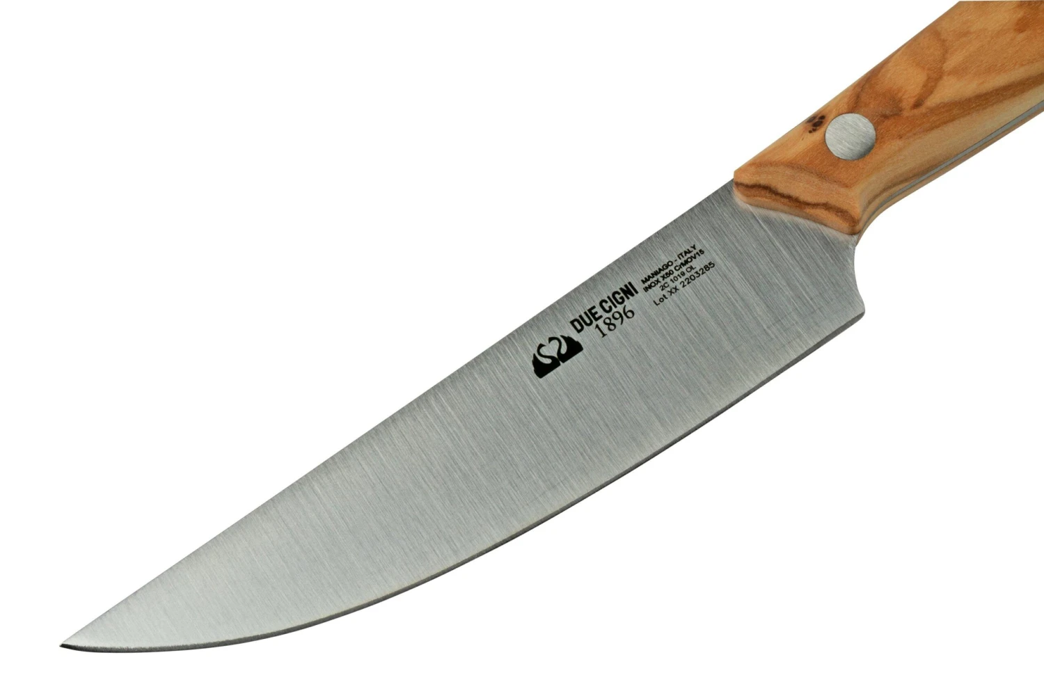 Due Cigni 1896 America DG2C1019OLSET4, Set De 4 Couteaux à Steak, Bois D'olivier – Image 3