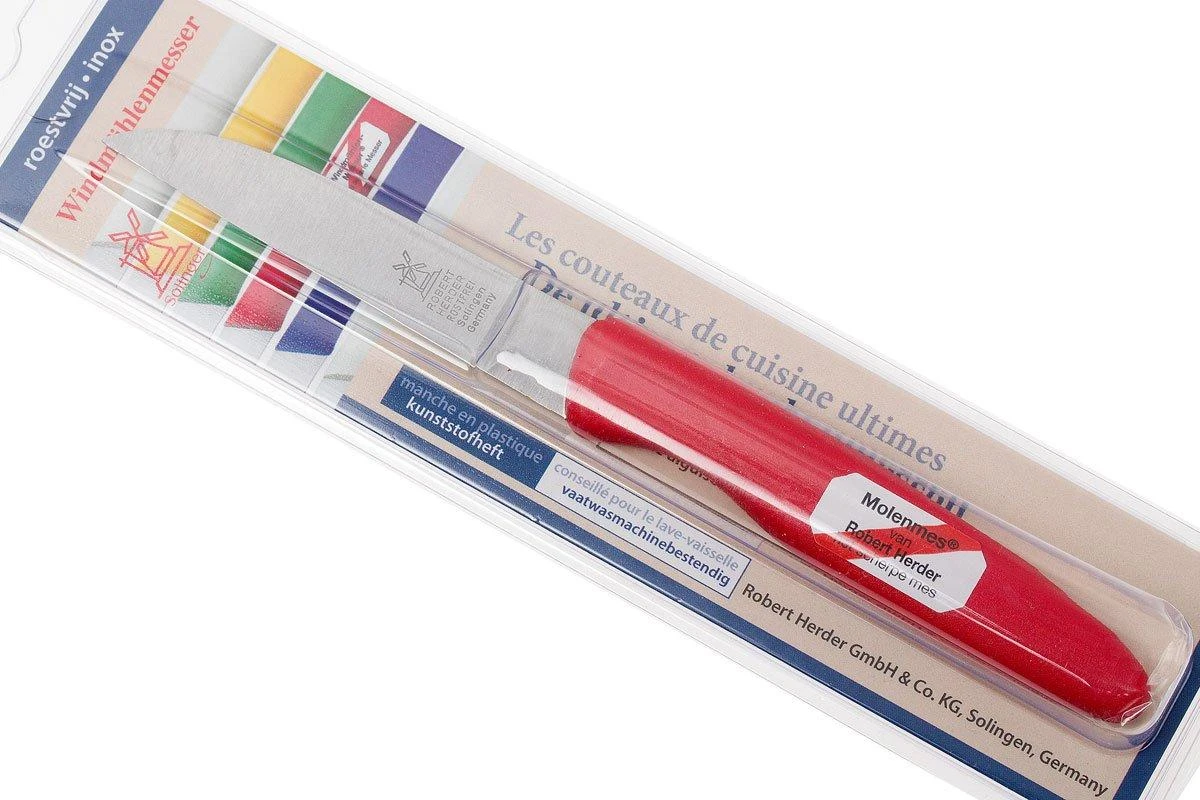 Robert Herder Straight Classic Couteau à éplucher, Rouge, 8,5 Cm – Image 7