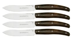 Viper Costata VT7502-04ZI, Set De 4 Couteaux à Steak, Bois De Ziricote