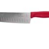 Victorinox SwissClassic 6.8521.17B Santoku Avec Alvéoles 17 Cm, Rouge