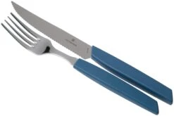 Victorinox Swiss Modern 6.9096.12W2.12, Ménagère 12 Pièces Avec Couteau à Steak, Bleu