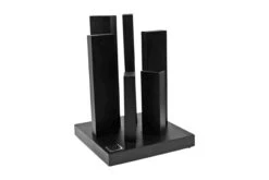 Yaxell Ran Tower 36070, Set De 6 Couteaux Avec Bloc à Couteaux Magnétique En Bois De Hêtre Noir